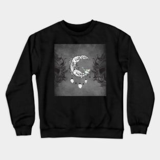 Elegant moon with bird, zentangle Crewneck Sweatshirt